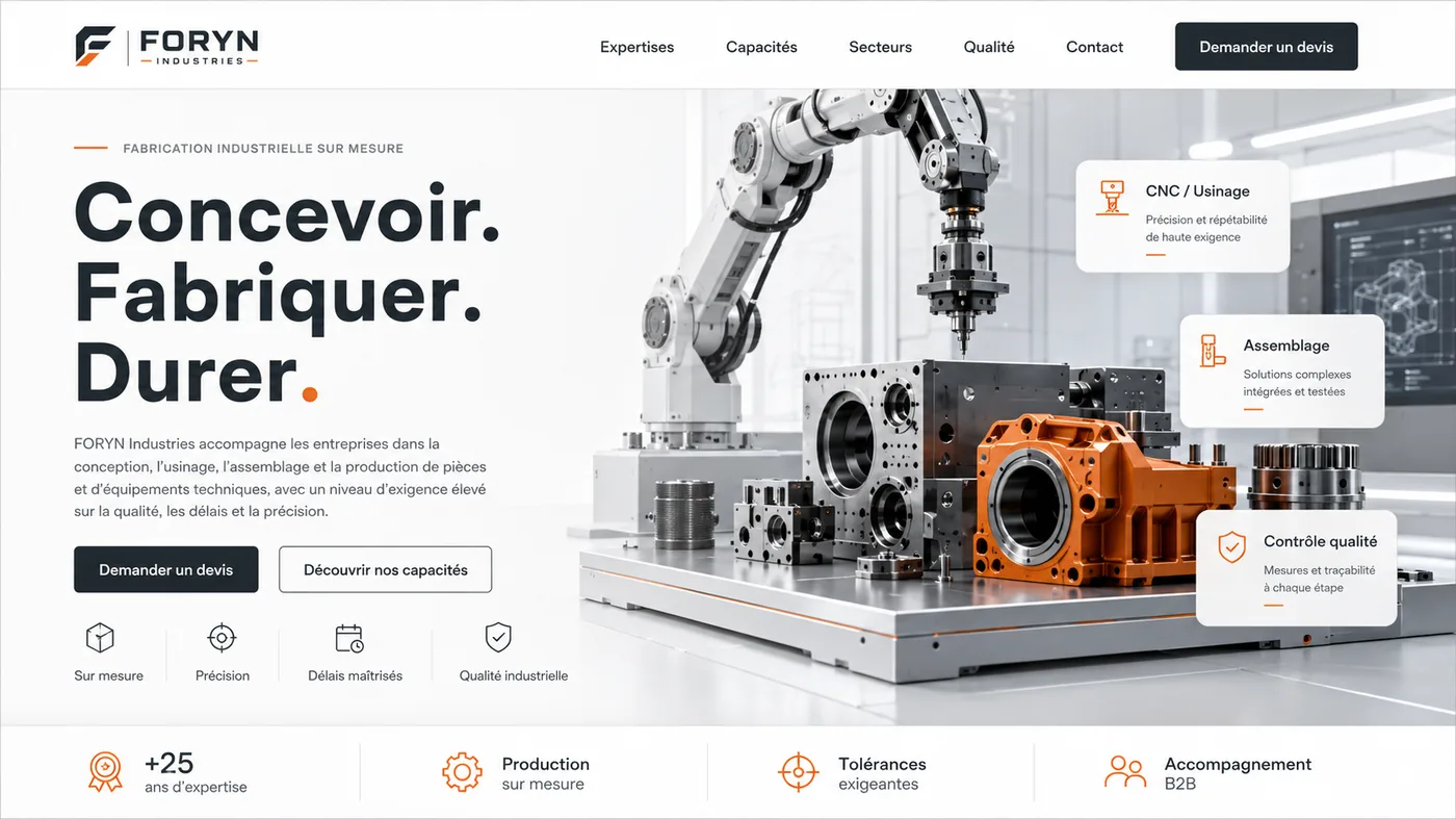 Site Foryn Industries : Industrie sur-mesure