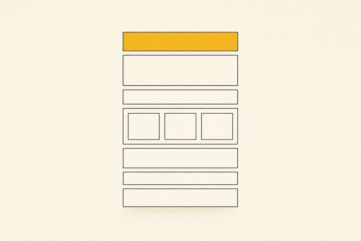 L'ordre des sections d'une page qui convertit